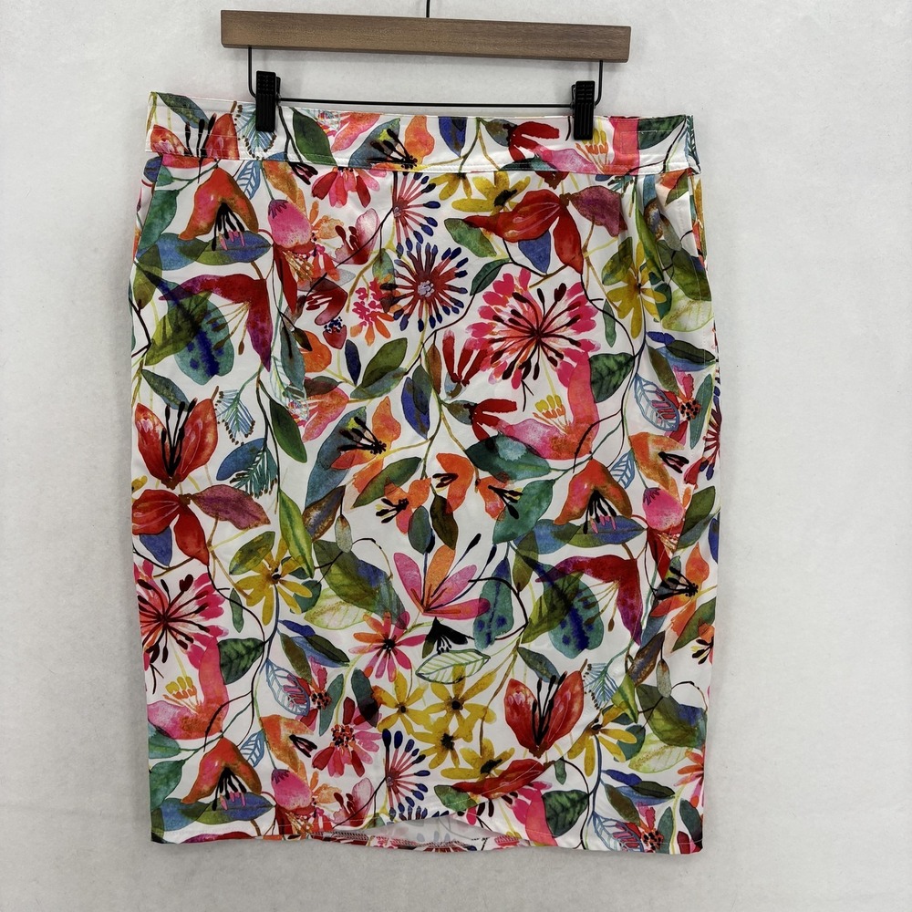 RipSkirt Hawaii Skirt Womens XL Multi Floral Wrap Knee Length Lightweight